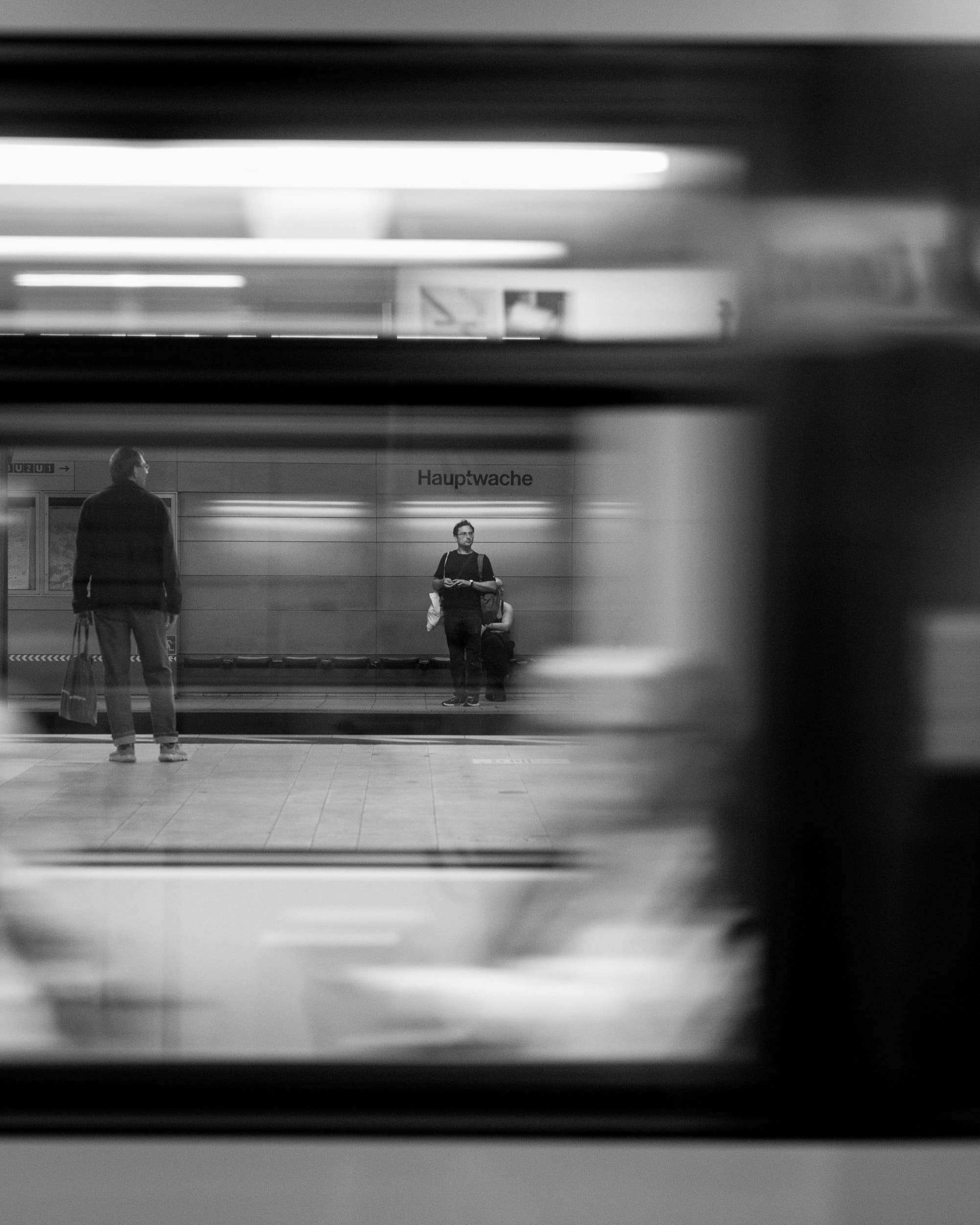 Hauptwache seen through motion - hauptwache.
